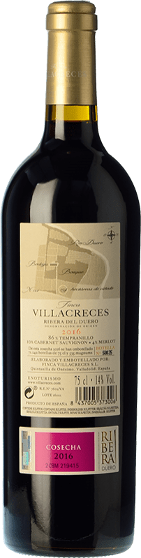 24,95 € Free Shipping | Red wine Finca Villacreces Crianza D.O. Ribera del Duero Castilla y León Spain Tempranillo, Merlot, Cabernet Sauvignon Bottle 75 cl
