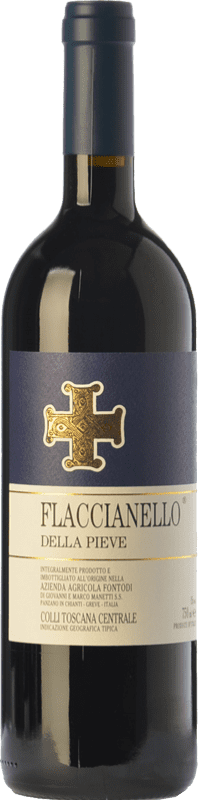95,95 € 免费送货 | 红酒 Fontodi Flaccianello della Pieve I.G.T. Colli della Toscana Centrale 托斯卡纳 意大利 Sangiovese 瓶子 75 cl