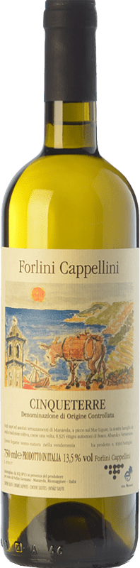 29,95 € 免费送货 | 白酒 Forlini Cappellini D.O.C. Cinque Terre 利古里亚 意大利 Vermentino, Albarola, Bosco 瓶子 75 cl