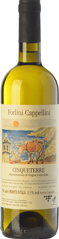 29,95 € Envío gratis | Vino blanco Forlini Cappellini D.O.C. Cinque Terre Liguria Italia Vermentino, Albarola, Bosco Botella 75 cl