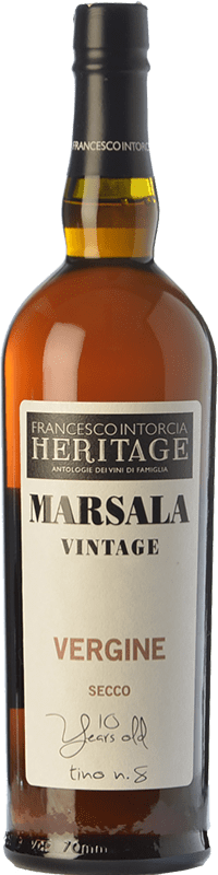 38,95 € Envio grátis | Vinho Generoso Fortificado Intorcia Heritage Vergine D.O.C. Marsala Sicília Itália Grillo 75 cl