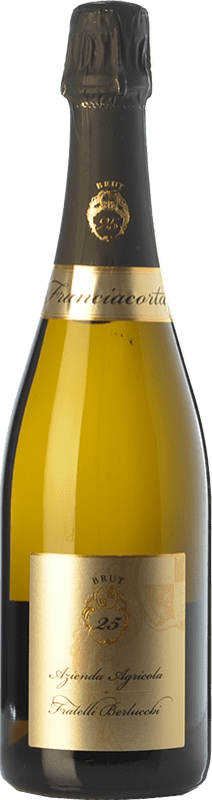 18,95 € 免费送货 | 白起泡酒 Fratelli Berlucchi 25 Brut — 起泡酒 干型 D.O.C.G. Franciacorta 伦巴第 意大利 Chardonnay — 莎当妮, Pinot Blanc — 白皮诺 瓶装 75 cl
