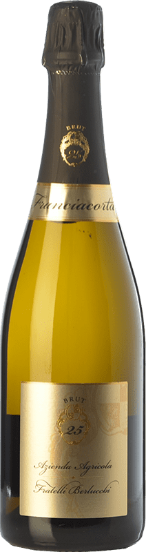 17,95 € 免费送货 | 白起泡酒 Fratelli Berlucchi 25 香槟 D.O.C.G. Franciacorta 伦巴第 意大利 Chardonnay, Pinot White 瓶子 75 cl