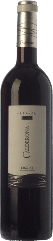 13,95 € Free Shipping | Red wine Frutos Villar Calderona Aged D.O. Cigales Castilla y León Spain Tempranillo Bottle 75 cl