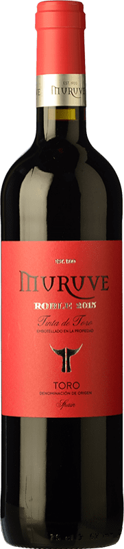 6,95 € 免费送货 | 红酒 Frutos Villar Muruve 橡木 D.O. Toro 卡斯蒂利亚莱昂 西班牙 Tinta de Toro 瓶子 75 cl