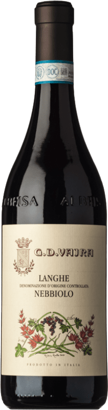 28,95 € Free Shipping | Red wine G.D. Vajra D.O.C. Langhe Piemonte Italy Nebbiolo Bottle 75 cl