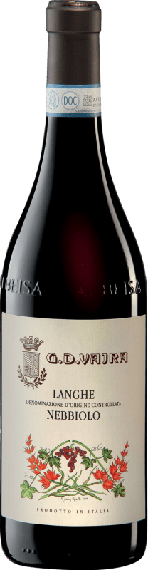 25,95 € Envoi gratuit | Vin Rouge G.D. Vajra D.O.C. Langhe Piémont Italie Nebbiolo Bouteille 75 cl