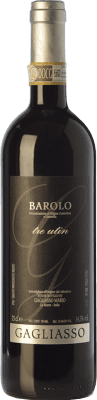 33,95 € Spedizione Gratuita | Vino rosso Gagliasso Tre Utin D.O.C.G. Barolo Piemonte Italia Nebbiolo Bottiglia 75 cl
