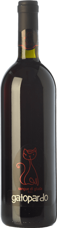 6,95 € 免费送货 | 甜酒 Gatopardo Sangue di Giuda I.G.T. Lombardia 伦巴第 意大利 Pinot Black, Barbera, Croatina, Rara 瓶子 75 cl