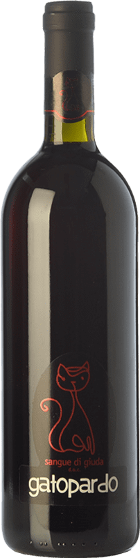 9,95 € Бесплатная доставка | Сладкое вино Gatopardo Sangue di Giuda I.G.T. Lombardia Ломбардии Италия Pinot Black, Barbera, Croatina, Rara бутылка 75 cl