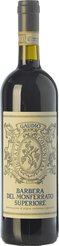16,95 € Spedizione Gratuita | Vino rosso Gaudio Superiore D.O.C. Barbera del Monferrato Piemonte Italia Barbera, Freisa Bottiglia 75 cl