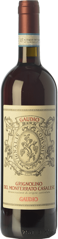 12,95 € Бесплатная доставка | Красное вино Gaudio D.O.C. Grignolino del Monferrato Casalese Пьемонте Италия Grignolino бутылка 75 cl