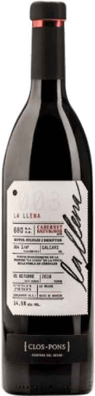 38,95 € 免费送货 | 红酒 Clos Pons La Llena D.O. Costers del Segre 加泰罗尼亚 西班牙 Cabernet Sauvignon 瓶子 75 cl
