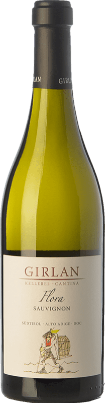 41,95 € Envio grátis | Vinho Branco Girlan Sauvignon Flora D.O.C. Alto Adige Trentino-Alto Adige Itália Sauvignon 75 cl