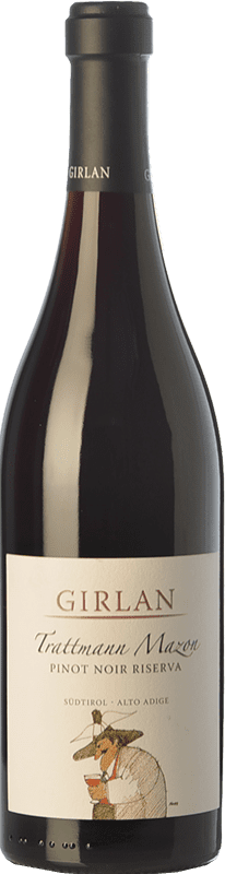 63,95 € Envio grátis | Vinho Tinto Girlan Trattmann Mazon Reserva D.O.C. Alto Adige Trentino-Alto Adige Itália Pinot Noir Garrafa 75 cl