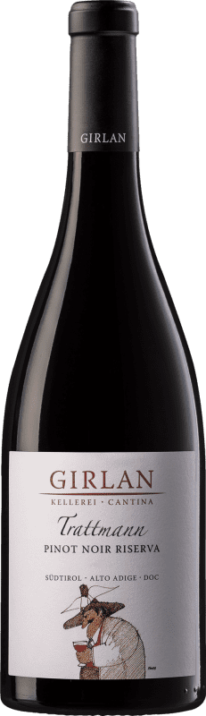 59,95 € Envio grátis | Vinho Tinto Girlan Trattmann Mazon Reserva D.O.C. Alto Adige Trentino-Alto Adige Itália Pinot Noir 75 cl