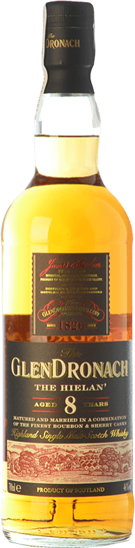 35,95 € Envio grátis | Whisky Single Malt Glendronach 8 The Hielan Highlands Reino Unido Garrafa 70 cl