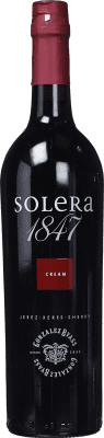 10,95 € 免费送货 | 强化酒 González Byass Solera 1847 D.O. Manzanilla-Sanlúcar de Barrameda 安达卢西亚 西班牙 Palomino Fino, Pedro Ximénez 瓶子 75 cl