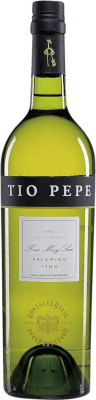 8,95 € Free Shipping | Fortified wine González Byass Tío Pepe Fino Extra Dry D.O. Jerez-Xérès-Sherry Andalusia Spain Palomino Fino Bottle 75 cl