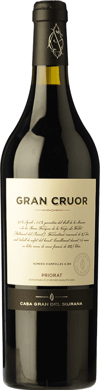 75,95 € Envío gratis | Vino Tinto Gran del Siurana Gran Cruor Crianza D.O.Ca. Priorat Cataluña España Syrah, Cariñena 75 cl
