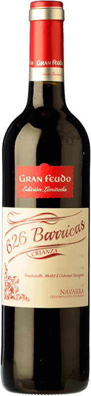 6,95 € Envoi gratuit | Vin Rouge Gran Feudo 626 Barricas Édition Limitée Crianza D.O. Navarra Navarre Espagne Tempranillo, Merlot, Cabernet Sauvignon Bouteille 75 cl