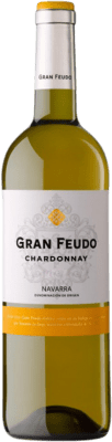9,95 € Spedizione Gratuita | Vino bianco Gran Feudo D.O. Navarra Navarra Spagna Chardonnay Bottiglia 75 cl