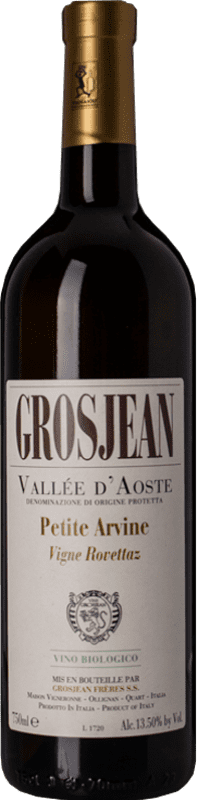 32,95 € Spedizione Gratuita | Vino bianco Grosjean Vigne Rovettaz D.O.C. Valle d'Aosta Valle d'Aosta Italia Petite Arvine Bottiglia 75 cl