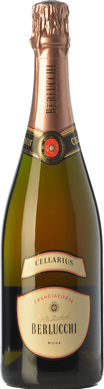 24,95 € Бесплатная доставка | Розовое игристое вино Berlucchi Cellarius Rosé — Розе D.O.C.G. Franciacorta Ломбардии Италия Pinot Noir — Пино Нуар, Chardonnay — Шардоне 75 cl