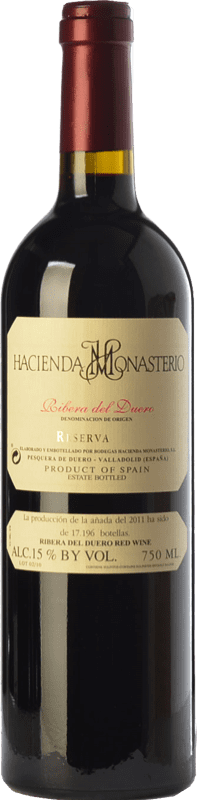 71,95 € Free Shipping | Red wine Hacienda Monasterio Reserve D.O. Ribera del Duero Castilla y León Spain Tempranillo, Cabernet Sauvignon Bottle 75 cl