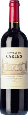 27,95 € 免费送货 | 红酒 Château Haut-Carles Château de Carles 岁 A.O.C. Fronsac 波尔多 法国 Merlot, Cabernet Franc, Malbec 瓶子 75 cl