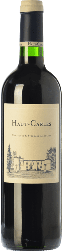 38,95 € Envío gratis | Vino tinto Château Haut-Carles Crianza A.O.C. Fronsac Burdeos Francia Merlot, Cabernet Franc, Malbec Botella 75 cl