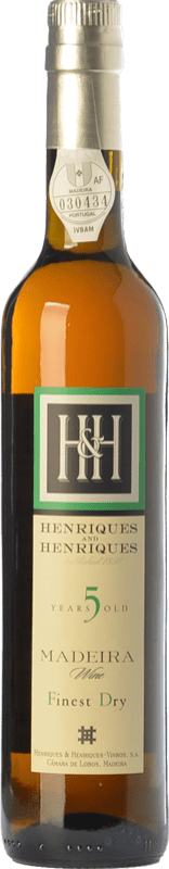 15,95 € Spedizione Gratuita | Vino fortificato Henriques & Henriques Finest Dry 5 I.G. Madeira Madera Portogallo Tinta Negra Mole Bottiglia 75 cl