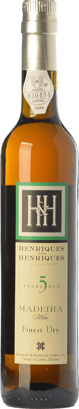 15,95 € Envoi gratuit | Vin fortifié H&H Henriques & Henriques Finest Dry 5 I.G. Madeira Madère Portugal Tinta Negra 5 Ans Bouteille 75 cl