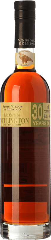 89,95 € Free Shipping | Fortified wine La Gitana Palo Cortado Wellington V.O.R.S. Very Old Rare Sherry D.O. Manzanilla-Sanlúcar de Barrameda Andalusia Spain Palomino Fino 30 Years Medium Bottle 50 cl