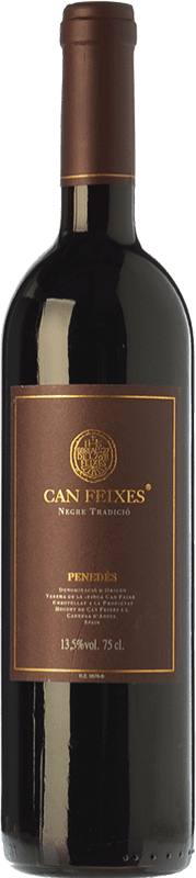 14,95 € Free Shipping | Red wine Huguet de Can Feixes Negre Tradició Crianza D.O. Penedès Catalonia Spain Tempranillo, Cabernet Sauvignon Bottle 75 cl