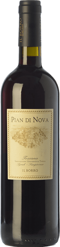 18,95 € 免费送货 | 红酒 Il Borro Pian di Nova I.G.T. Toscana 托斯卡纳 意大利 Syrah, Sangiovese 瓶子 75 cl