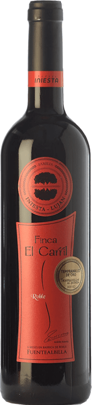 7,95 € Free Shipping | Red wine Iniesta Finca el Carril Joven D.O. Manchuela Castilla la Mancha Spain Tempranillo, Petit Verdot Bottle 75 cl