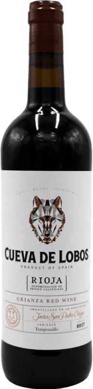 9,95 € Бесплатная доставка | Красное вино Javier San Pedro Cueva de Lobos старения D.O.Ca. Rioja Ла-Риоха Испания Tempranillo бутылка 75 cl