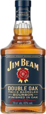 27,95 € Envío gratis | Whisky Bourbon Jim Beam Double Oak Kentucky Estados Unidos Botella 70 cl