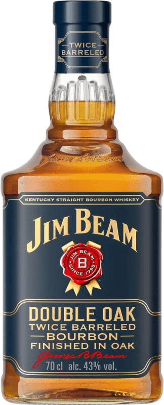 39,95 € Spedizione Gratuita | Whisky Bourbon Jim Beam Double Oak Kentucky stati Uniti Bottiglia 70 cl