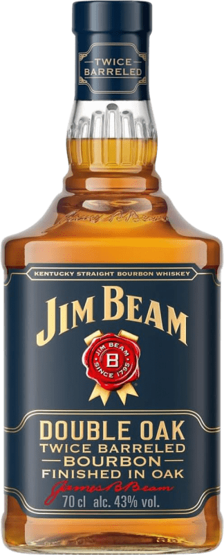 32,95 € 免费送货 | 波本威士忌 Jim Beam Double Oak 肯塔基 美国 瓶子 70 cl