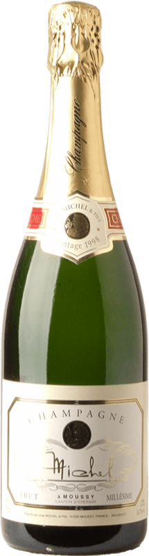39,95 € Envío gratis | Espumoso blanco José Michel Millésimé Brut Reserva A.O.C. Champagne Champagne Francia Chardonnay, Pinot Meunier Botella 75 cl