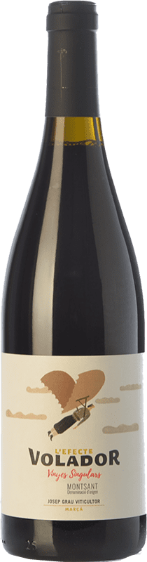 16,95 € Envío gratis | Vino Tinto Josep Grau L'Efecte Volador Joven D.O. Montsant Cataluña España Garnacha, Cariñena 75 cl