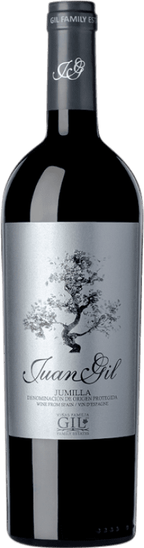 16,95 € Kostenloser Versand | Rotwein Juan Gil Etiqueta Plata Alterung D.O. Jumilla Kastilien-La Mancha Spanien Monastrell Flasche 75 cl