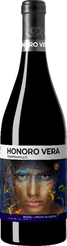 8,95 € Бесплатная доставка | Красное вино Juan Gil Honoro Vera Молодой D.O.Ca. Rioja Ла-Риоха Испания Tempranillo бутылка 75 cl