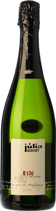 24,95 € Kostenloser Versand | Weißer Sekt Júlia Bernet R-130 Brut Natur D.O. Cava Katalonien Spanien Xarel·lo, Chardonnay Flasche 75 cl