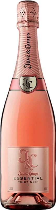 17,95 € 免费送货 | 玫瑰气泡酒 Juvé y Camps Essential Rosé 香槟 年轻的 D.O. Cava 加泰罗尼亚 西班牙 Pinot Black 瓶子 75 cl