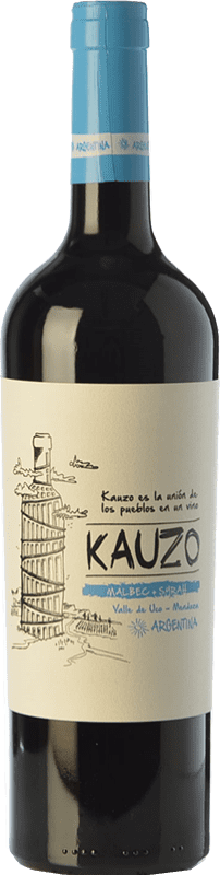 13,95 € Free Shipping | Red wine Kauzo Malbec-Syrah Young I.G. Valle de Uco Uco Valley Argentina Syrah, Malbec Bottle 75 cl