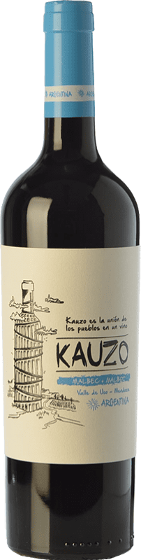 13,95 € Free Shipping | Red wine Kauzo Joven I.G. Valle de Uco Uco Valley Argentina Malbec Bottle 75 cl