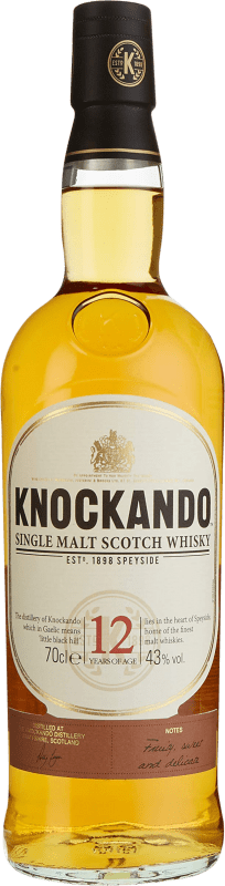44,95 € Kostenloser Versand | Whiskey Single Malt Knockando Speyseite Großbritannien 12 Jahre Flasche 70 cl